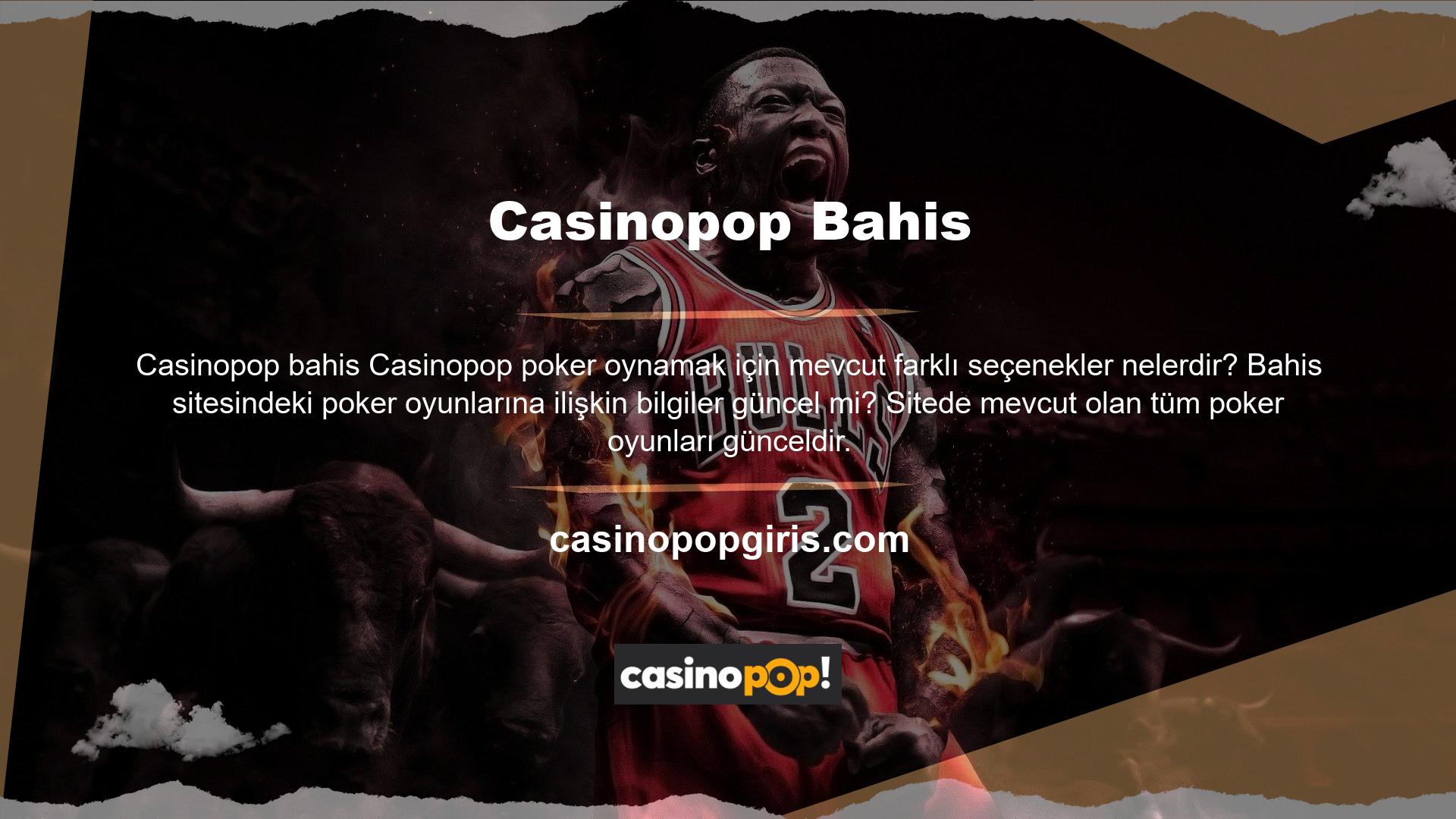 Bu oyunlar Video Poker adı altında sunulmaktadır